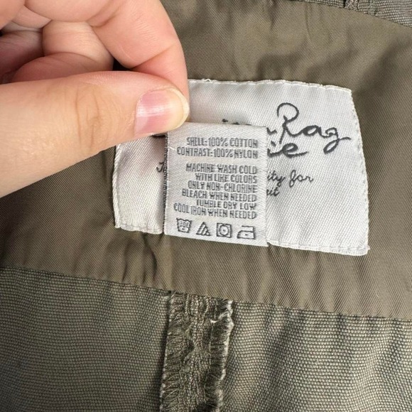American Rag Cie Army Green Utility Jacket Fall Winter Boho Streetwear Size S - Picture 6 of 6